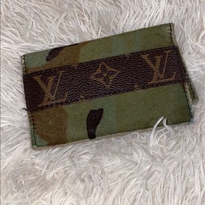 Authentic Custom Repurposed LV Card Holder